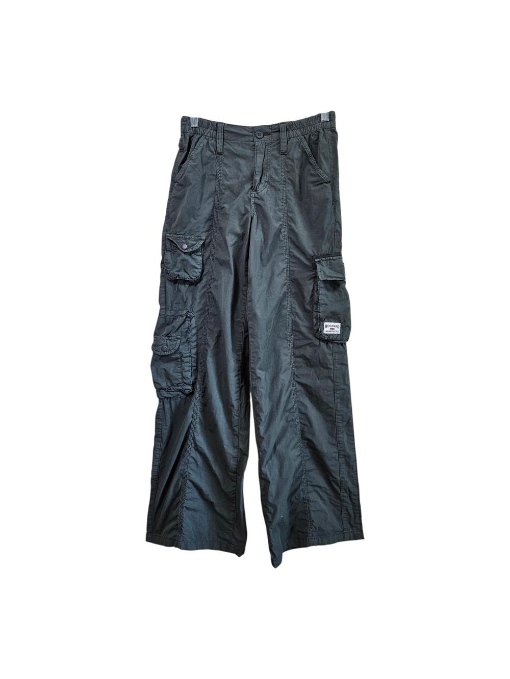 BDG Women XS Cargo Pants Olive Green Mid Rise Straight Wide Leg Cotton 26 x 32
